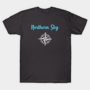 Northern Sky, blue white T-Shirt